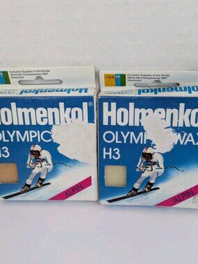 Holmenkol Olympic Wax H3 Vintage Ski Wax German 1987 2 Pack 120g Total Alpine